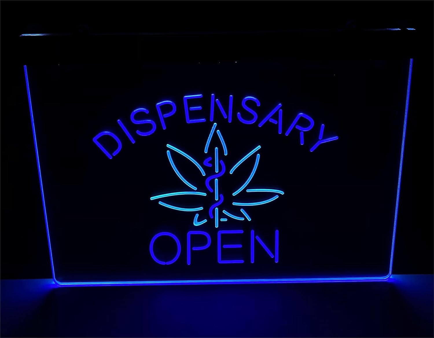 3D LED Neon Signs Business & Store Signs Yard Signs Dispensary Open St6-i3374 Lamp Neon Like Led Signs For Wall Decor 16 x 12 In
