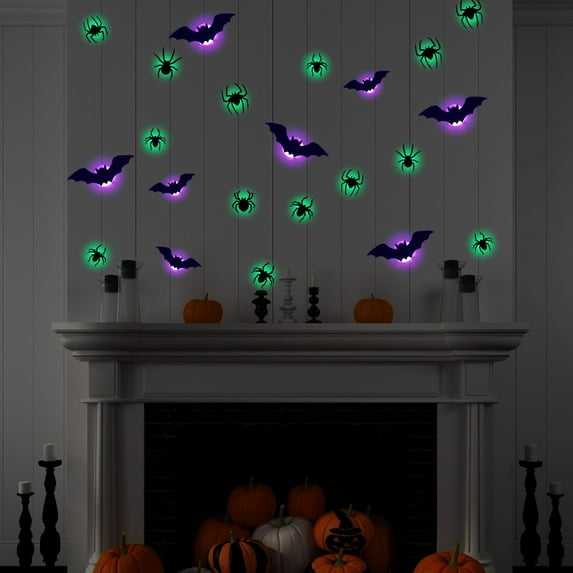 3D LED Spider Bat Bedroom Decoration