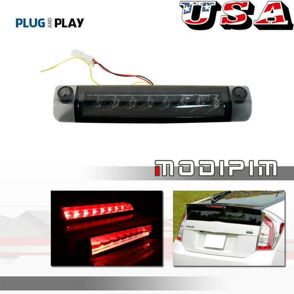 3D LED Tube Red LED Smoked Third Tail Brake Light Assembly for 2012 - 2018 Prius V C-