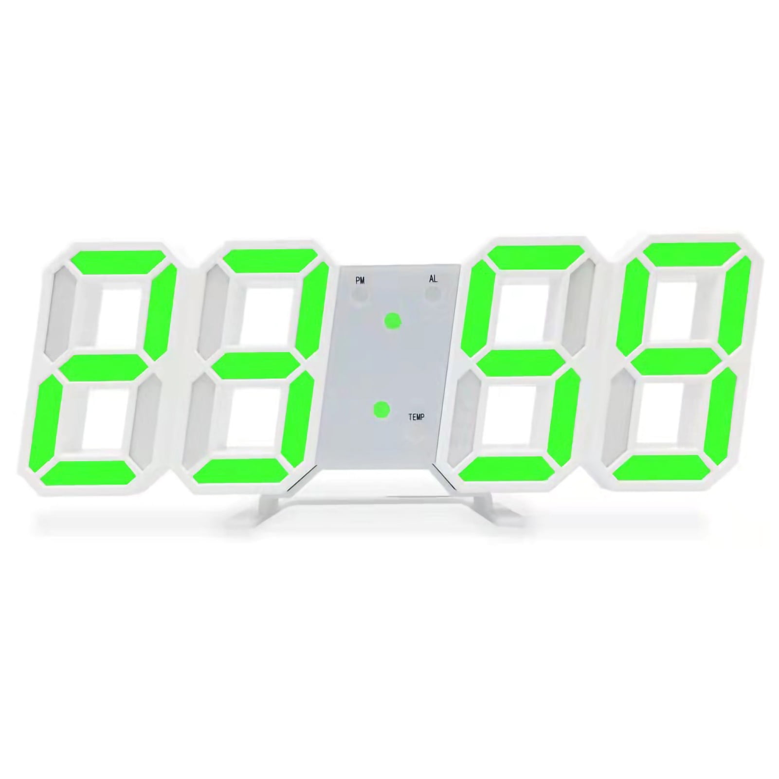 3D LED Wall Clock Minimalist Wall Mounted Alarm Clock for Home