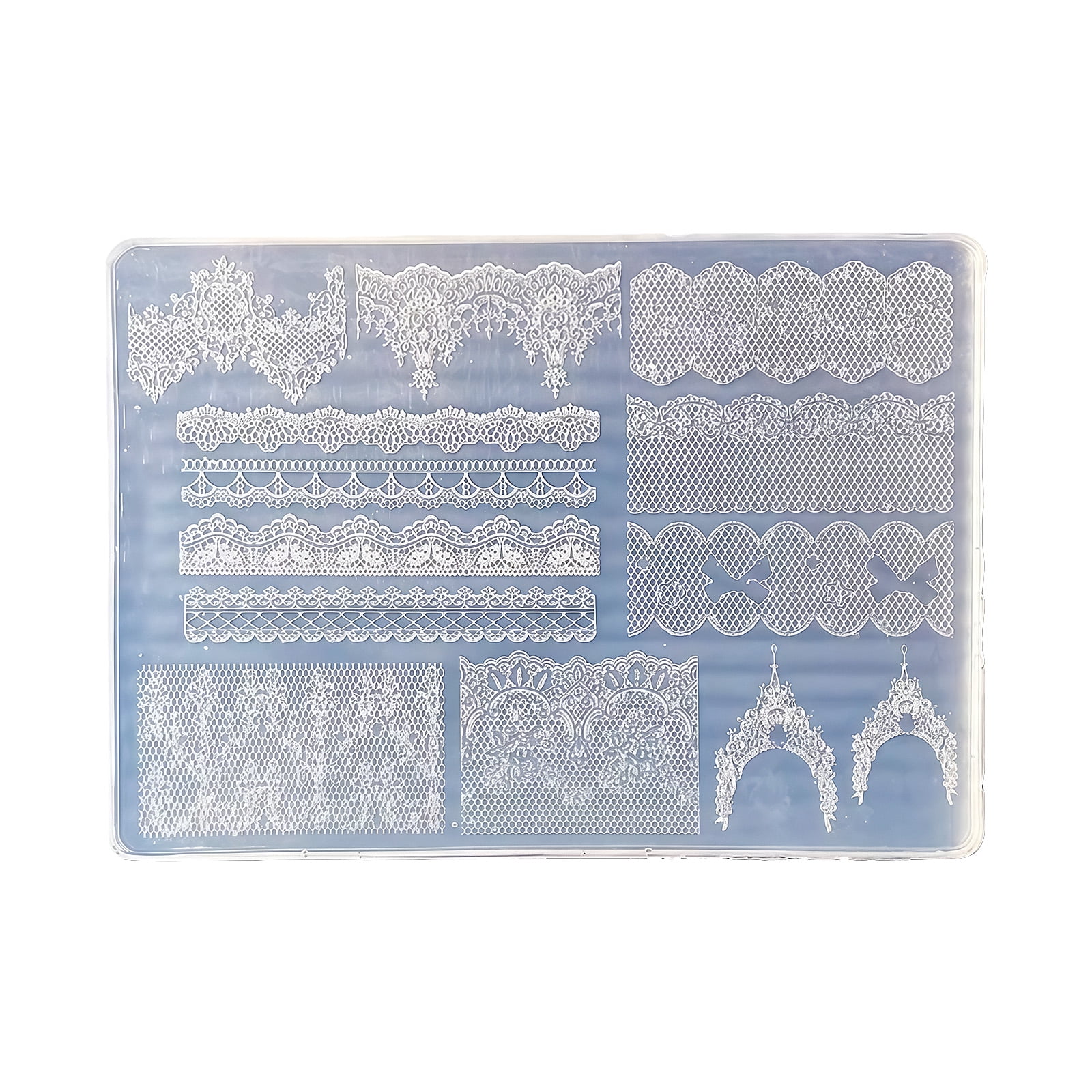 3D Lace Art Silicone Mold, Reusable Lace Embossing Template, Detailed ...