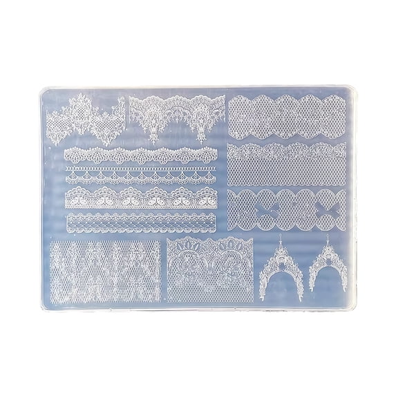 3D Lace Art Silicone Mold, Reusable Lace Embossing Template, Detailed ...