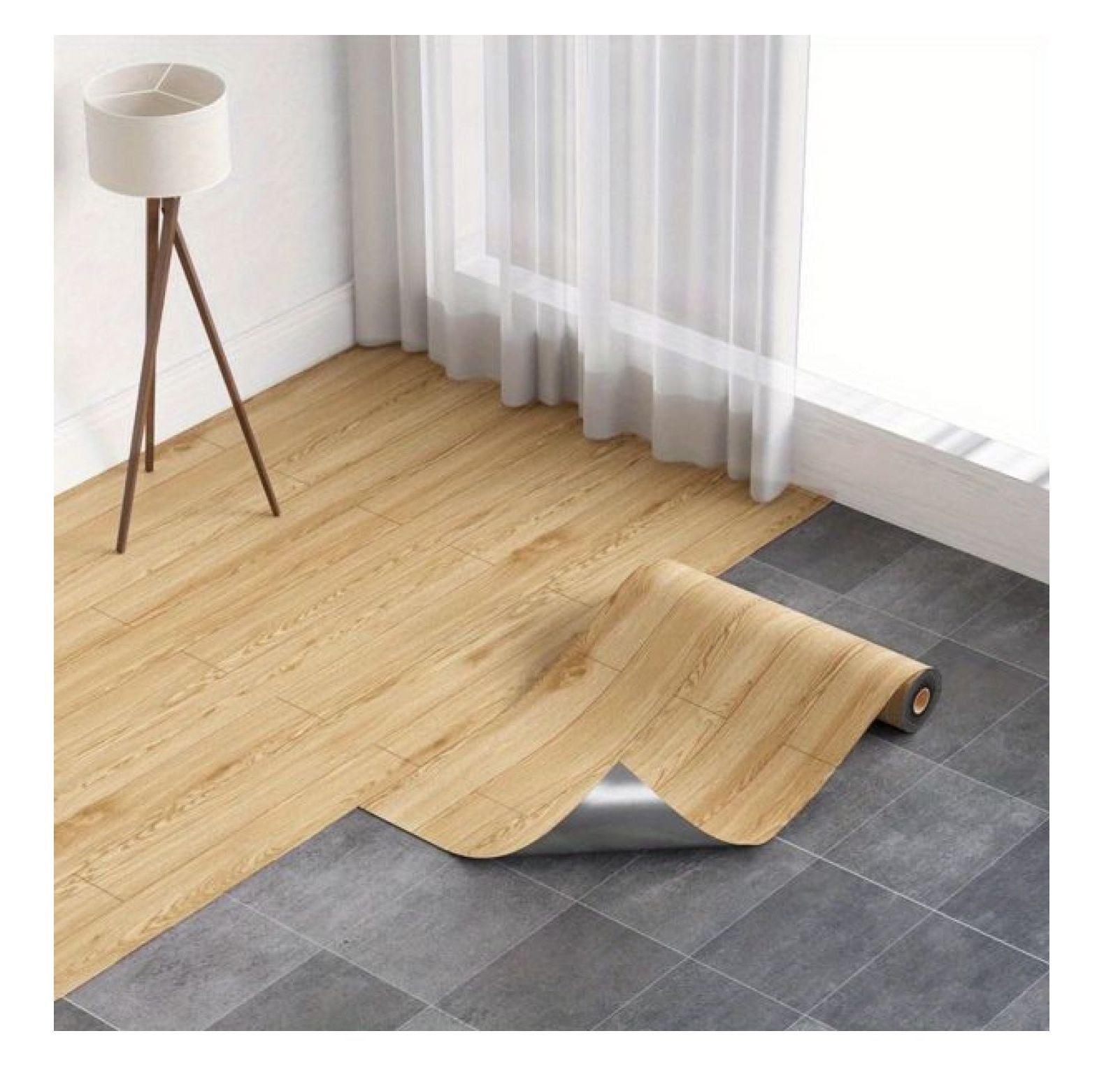 3D Laminate Vinyl Flooring Roll, Peel and Stick Linoleum Wood Grain, Vinyl  Plank Floor Tiles, Sticky Tiles for Bathroom, Kitchen, RV, Renter Friendly  (Yellow Oak,2FT*16.4FT) as picture - Walmart.com, image size:1579x1524