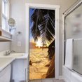 3D Landscape Door Sticker Self adhesive Wallpaper PVC Waterproof Art