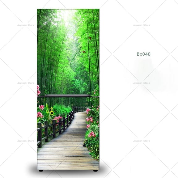 3D Landscape Refrigerator Magnet Can Be Customized in Size To Wrap The Entire Refrigerator Posters and Wallpapers PVC Waterproof