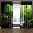 thumbnail image 1 of 3D Landscape Thick Blackout Curtains Nature Landscape Misty Forest Green Hill Living Room Bedroom Hi, 1 of 5