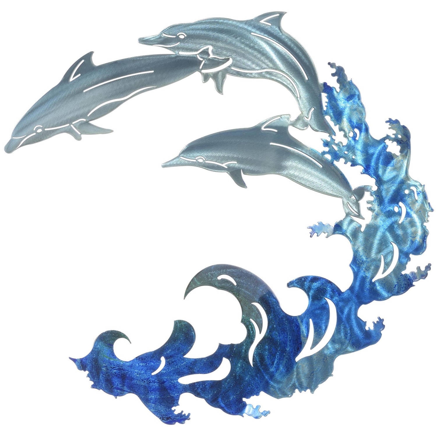3D Large Dolphin Metal Wall Art By Next Innovations