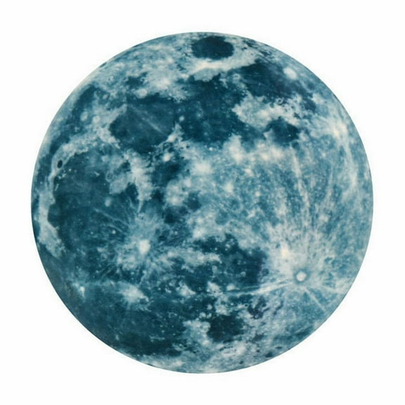 3D Large Moon Removable Glow Dark Sticker Planet, 15.7 Inches, Wallpaper for Room Wall Ballet, Wallpaper for teen Bedroom, Words for Wall, Window Wall Decal, 1X Sticker, Green Glow