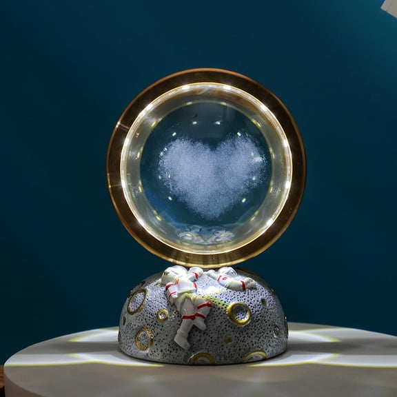 3D Laser Love Cloud Crystal Ball,Decor Glass Sphere Lamp Night Light,Gifts for Women Men Mom Kids