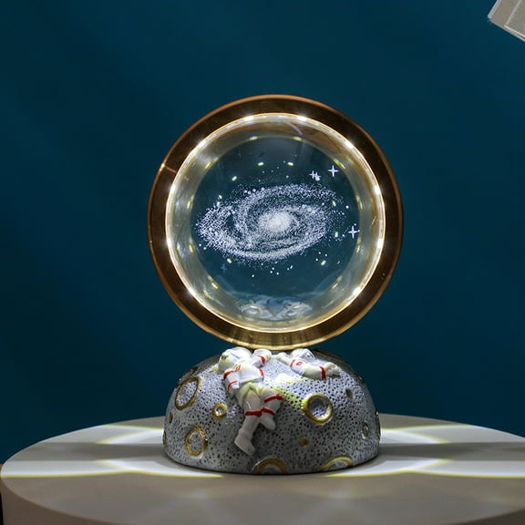 3D Laser Milky Way Crystal Ball,Decor Glass Sphere Lamp Night Light,Gifts for Women Men Mom Kids