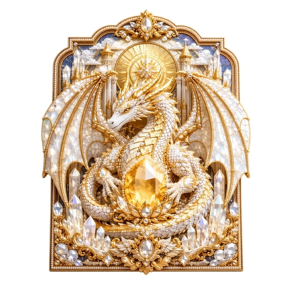 3D Layered Dragon Diamond Painting Kit, Detailed Fantasy Craft Creation Set, Great Wall Art for Personal Collection and Stress‑Relief Hobby Activity