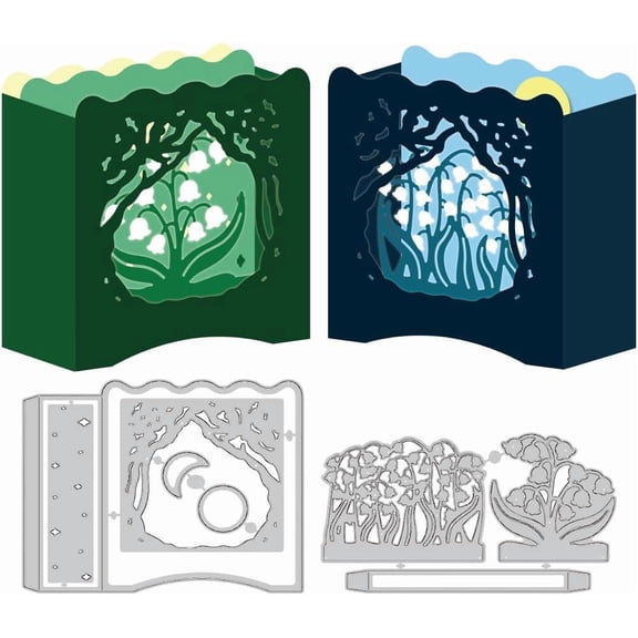 3D Layered Lily of The Valley Die Cuts for Card Making Flowers Lampshade Carbon Steel Cutting Dies 2025 Scrapbooking Embossing Template Dies