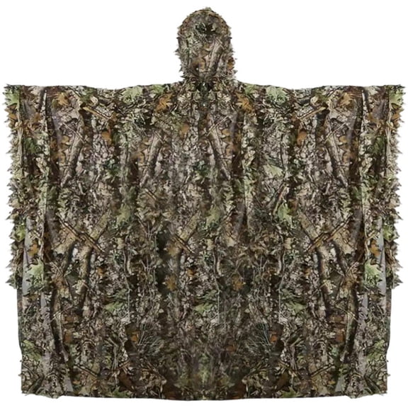 3D Leaf Camouflage Cape, Outdoor Hooded Wrap, 62.99x47.24inch