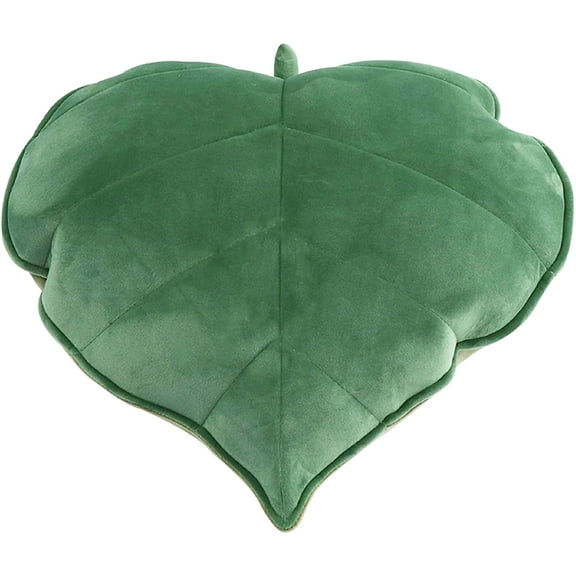 3D Leaf Shaped Throw Pillow Cushion,Green Leaf Shaped PlushThrow Pillow Floor Pillows,Sofa Decorative Throw Pillow for Bed Living Room Office