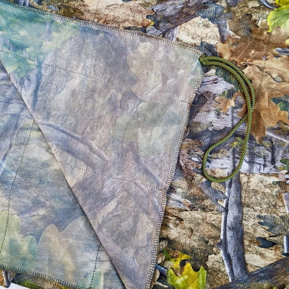 3D Leafy Camo Netting See-Through Hunting Blind Mesh 12ft x 5ft