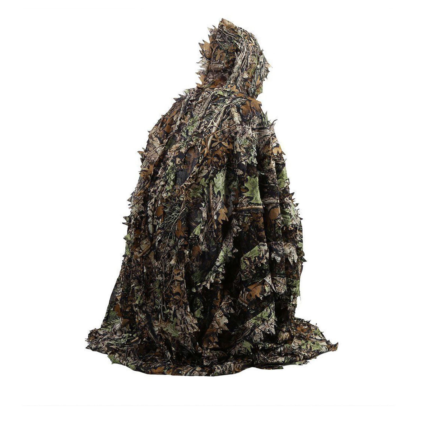 Ginsco 3D Leafy Camo Poncho Camoflage Woodland Cape Ghillie Suit For - View #6
