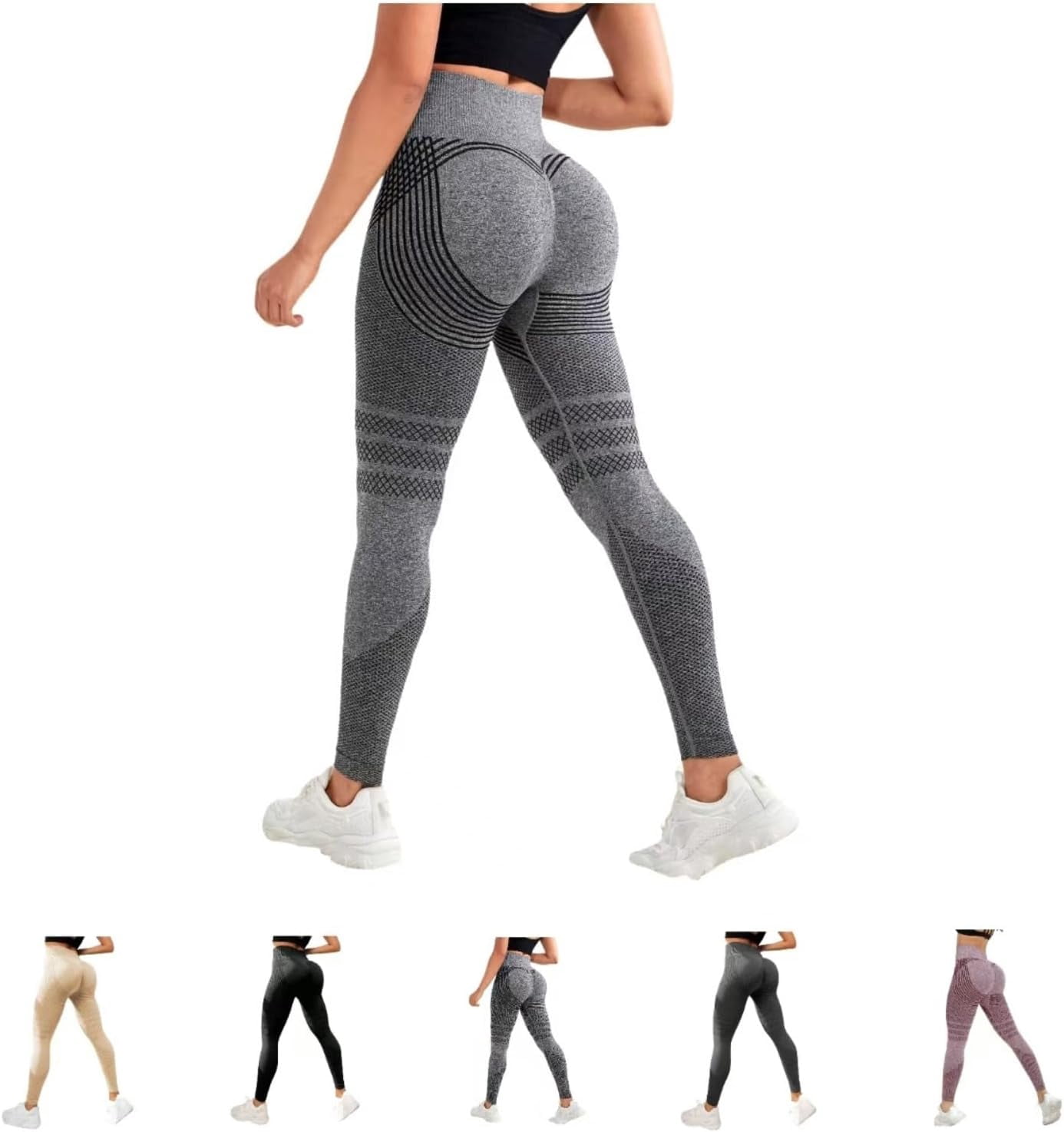 Lot De 2 Leggings Anti-Cellulite 3D Sans Coutures - Effet Sculptant Et Confortable