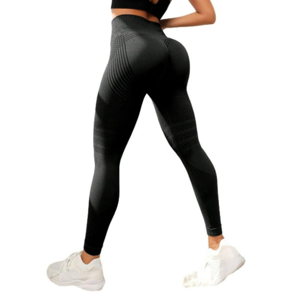 3D Leggings, High Waisted Butt Lifting Tummy Control Side Pocket Shaping Training Leggings for Running Cycling Yoga