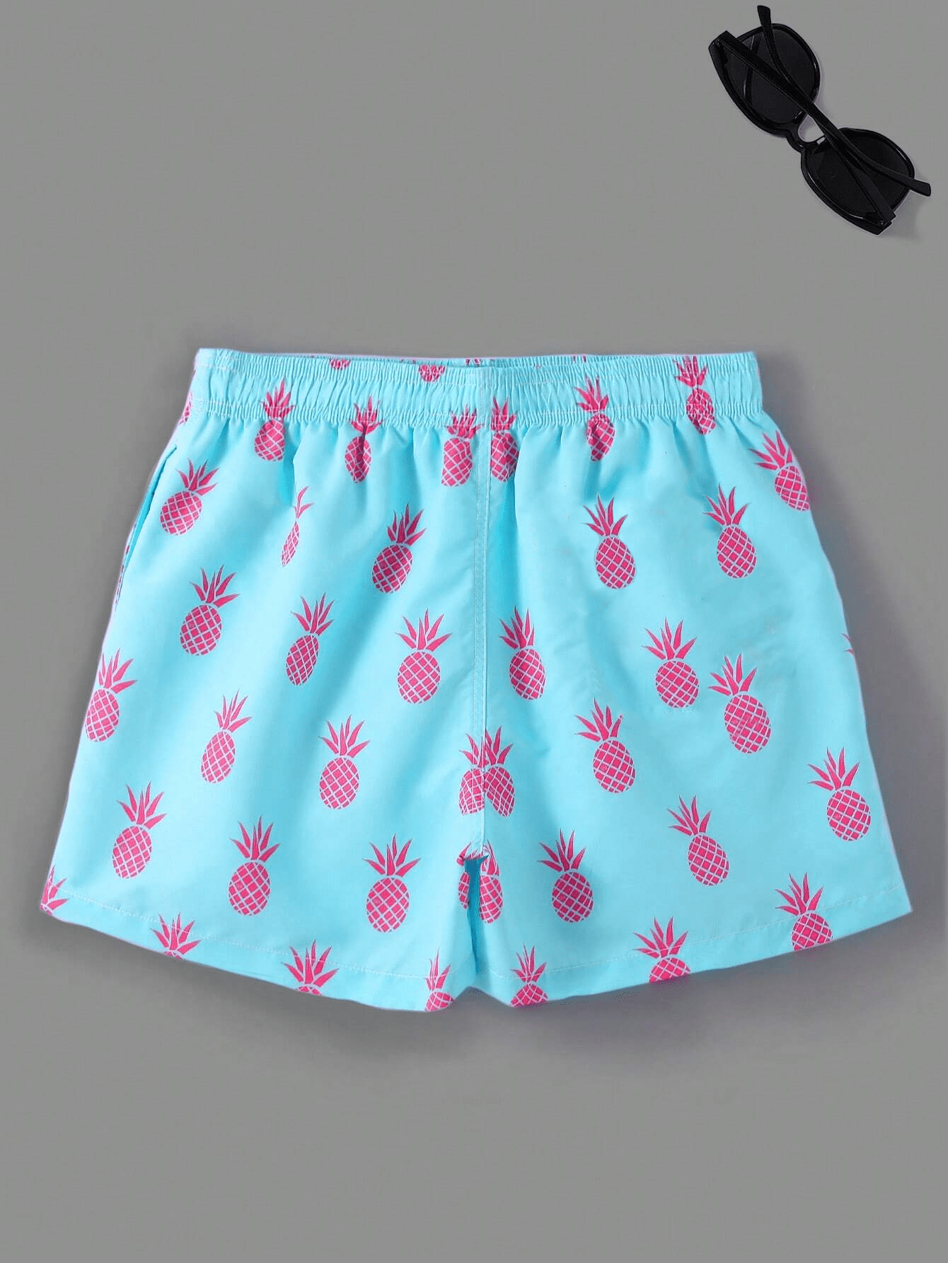 3D Lemon Pineapple Print Summer Leisure Beach Shorts Street Wear Quick