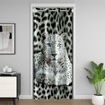 thumbnail image 1 of 3D Leopard Door Curtain 42"W X 80"L,Grey Leopard Print Blackout Curtain,Animal Door Drape,Jungle Cheetah Room Divider Curtain,Wildlife Abstract Art Closet Curtain, 1 of 5