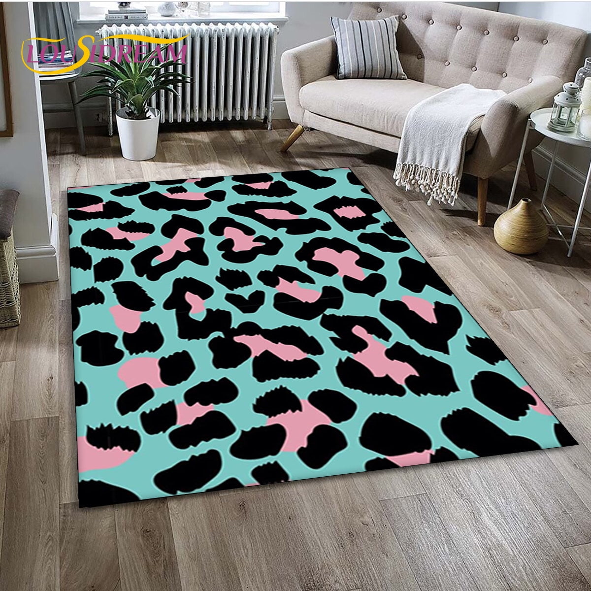 3D Leopard Print Series Area Rug Carpet Rug for Home Living Room