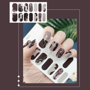 3D Leopard Sticker Decals Creative Fake Wraps Tips Manicure Art Patchs Full Cover Polish Sticker