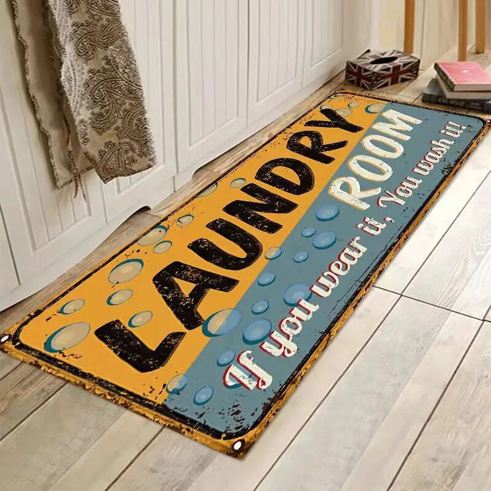 3D Letter Printed Laundry Room Door Mat Bedroom Hallway Doorway Kitchen