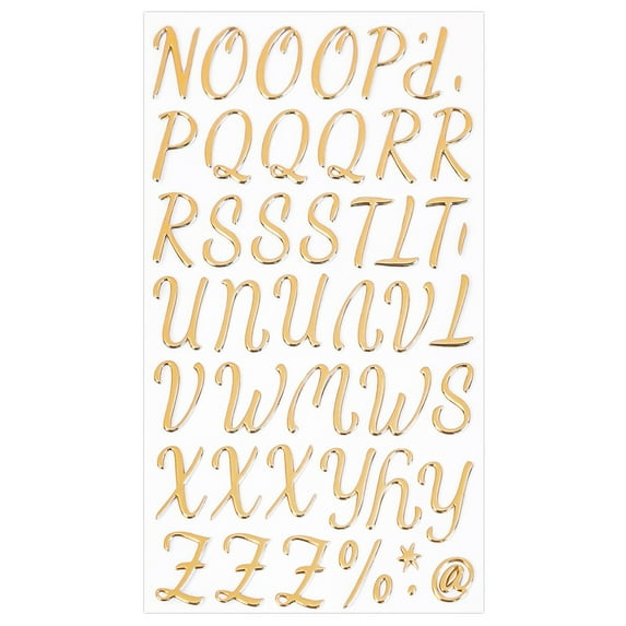 3D Letter Stickers, DIY Gold Letter Number Stickers, Self-Adhesive Letter Decal, Personalized Pretty Stickers Decoration, Indoor Outdoor Accessories Letter Stickers, Useful Alphabet Stickers