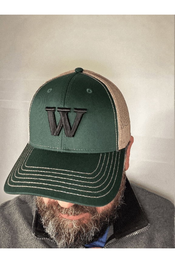 3D Letter W Or 2D Puff Embroidery Custom Hat Embroidered Structured Adjustable Fit Men Women Dad Cap Hat Customizable Personalized Hat