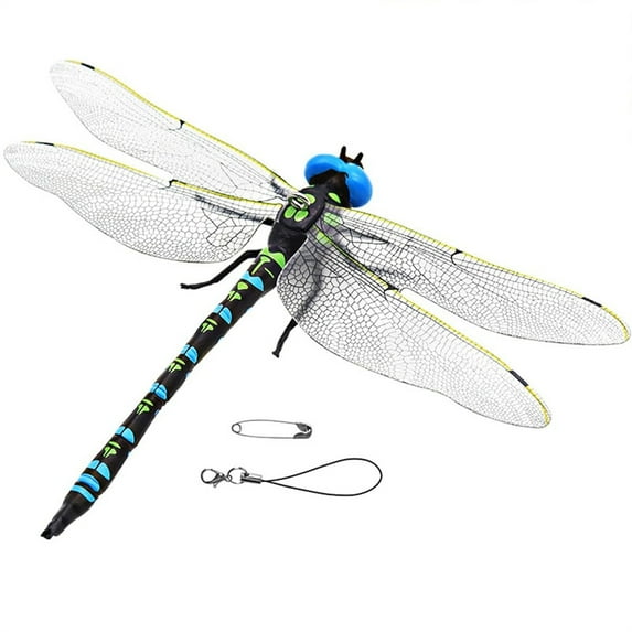 3D Lifelike Dragonfly Clip On Outdoor Decor With Hand-Painted Details And Expansive Wings, Natural Pest Repellent For Bees And Mosquitoes, Suitable For Hats Backpacks Camping