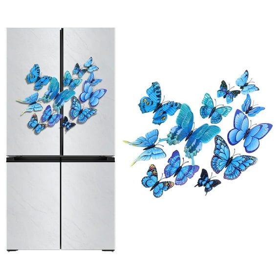 3D Lifelike Plastic Butterfly Wall Decals – Realistic, Long-Lasting Home Decor for Living Room, Bedroom, and More – Creative, Versatile & Removable, Blue