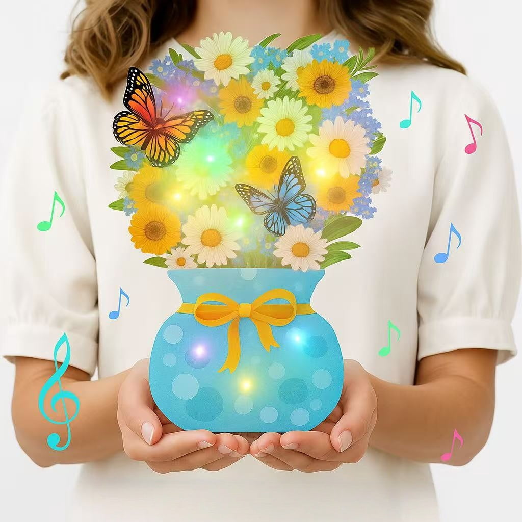 Birthday Cards Pop Up Cake Blowable Light And Music Happy Birthday Card