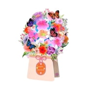 3D Light Up Bouquet Flower Card for Birthday Holiday Greeting Adults Exploding