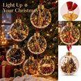 thumbnail image 1 of 3D Light-Up Christmas Ball Ornament with Musical Instrument Design, Clear with Gold Accents, for Christmas Tree and Holiday Party Decoration, 1 of 4