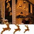 thumbnail image 1 of 3D Light-Up Wooden Reindeer Christmas Decor (12-Pack), Warm Backlit Peel & Stick Entryway Glow, Wood LED Reindeer Christmas Wall Decor for Living Room, Bedroom, Fireplace (7" 12pcs), 1 of 10