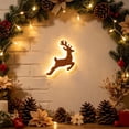 thumbnail image 1 of 3D Light-Up Wooden Reindeer Christmas Decor, Warm Backlit Glow Handmade Real Wood LED Reindeer Christmas Wall Decor, for Living Room, Bedroom, Fireplace(1Pcs), 1 of 7