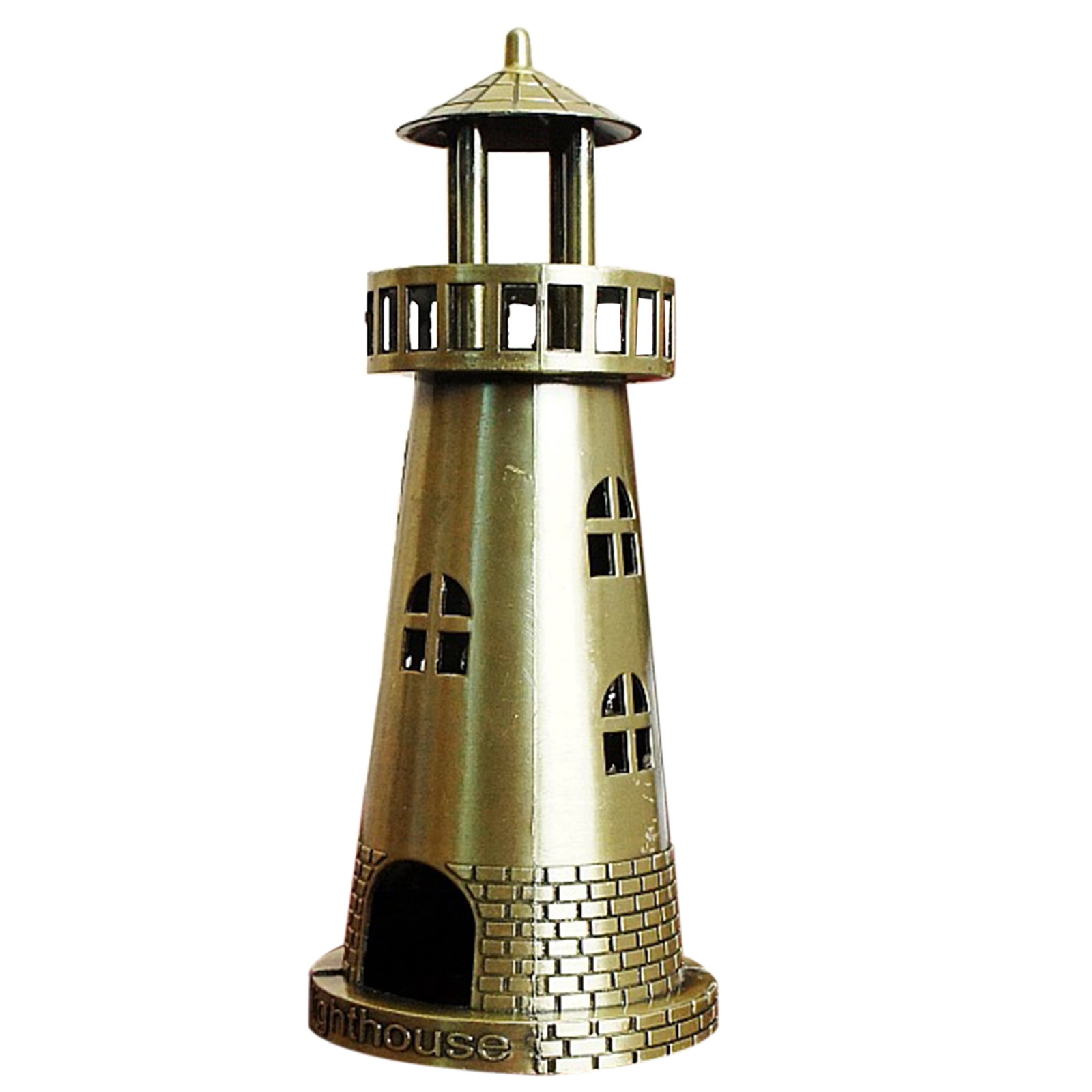 3D Lighthouse Model Metal Tabletop Nautical Desktop Ornament Crafts
