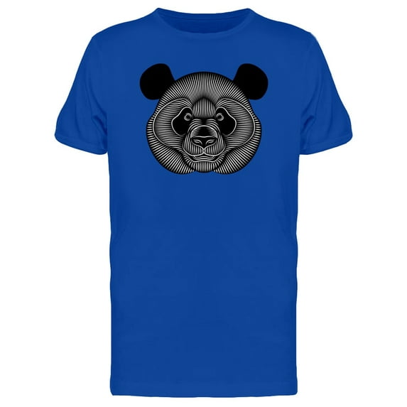 3D Line Art Panda Head T-Shirt Men -Image by Shutterstock, Male 3X-Large