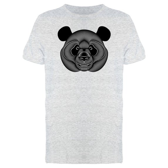 3D Line Art Panda Head Tee Men's -Image by Shutterstock