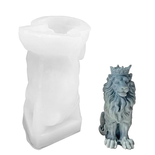 3D Lion Candle Mold Animal Mold Silicone Mold for Resin Candle Mold Bubble Resin Making Molds Craft Supplies Animal Mold for Resin Resin Casting Mold