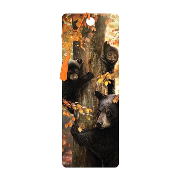3D LiveLife Bookmark - A Mother's Watch from Deluxebase. Cute Lenticular Animal Bookmark, Bear Page Marker Gift for Book Lovers & Teachers