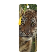 3D LiveLife Bookmark - Discovery from Deluxebase. Cute Lenticular Animal Bookmark, Tiger Page Marker Gift for Book Lovers & Teachers