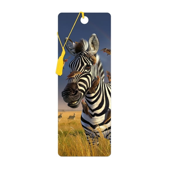 3D LiveLife Bookmark - Jailbird from Deluxebase. A Zebra book marker with lenticular 3D artwork licensed from renowned artist Jerry LoFaro