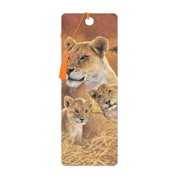 3D LiveLife Bookmark - Motherly from Deluxebase. Cute Lenticular Animal Bookmark, Wolf Page Marker Gift for Book Lovers & Teachers