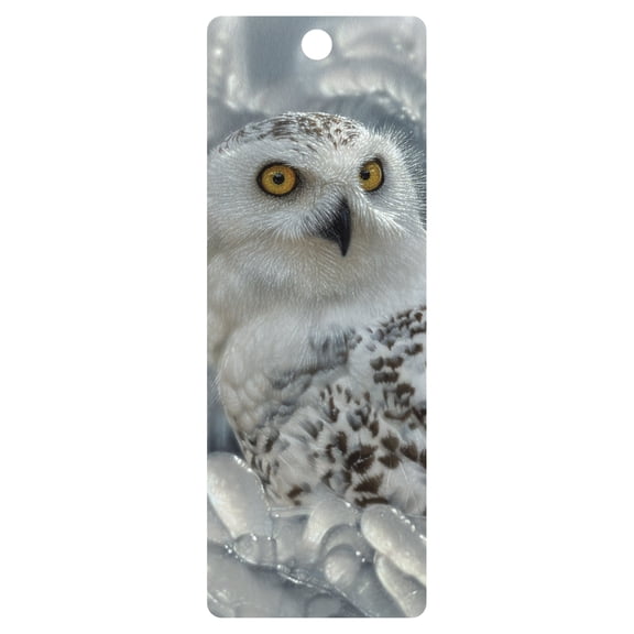 3D LiveLife Bookmark – Snowy Owl Sanctuary by Deluxebase | Owl Lenticular Art by Collin Bogle