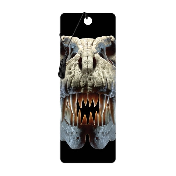 3D LiveLife Bookmark - T-Rex Skull from Deluxebase. Lenticular Dinosaur Bookmark, Dinosaur Page Marker Gift for Book Lovers & Teachers