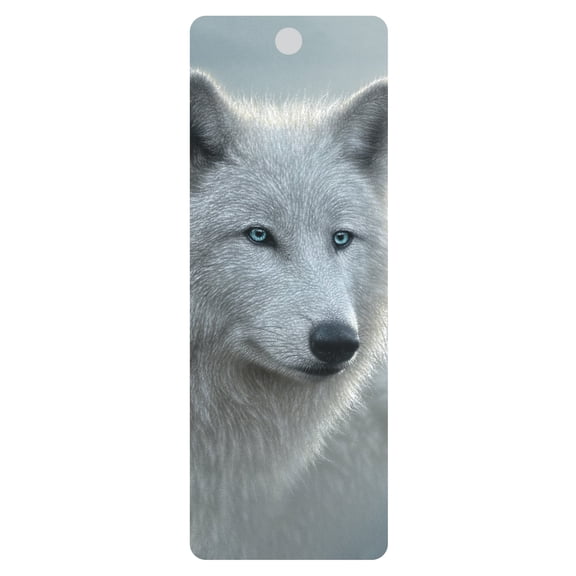 3D LiveLife Bookmark - White Out from Deluxebase. Cute Lenticular Animal Bookmark, Wolf Page Marker Gift for Book Lovers & Teachers