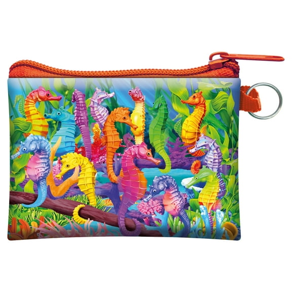 3D LiveLife Coin Purse – Hilarius Hippocampus by Deluxebase. Lenticular Seahorse Purse with Zipper