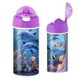 thumbnail image 1 of 3D LiveLife Drinking Bottle – Seahorses by Deluxebase, 20oz BPA-Free Tumbler with Straw Lid, 1 of 5