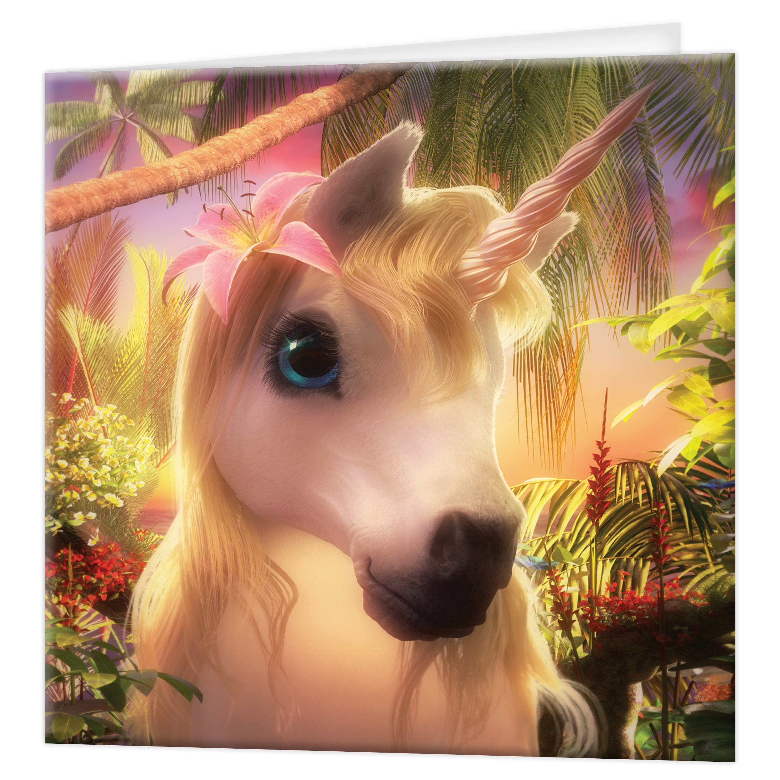 3D LiveLife Greeting Card - Cute Uni from Deluxebase. Colourful Unicorn Lenticular 3D Card for any occasion and age. Original artwork licensed from renowned artist, David Penfound